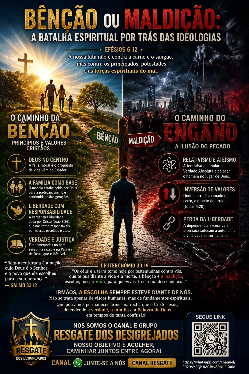 📜 BÊNÇÃO OU MALDIÇÃO: A BATALHA ESPIRITUAL POR TRÁS DAS IDEOLOGIAS